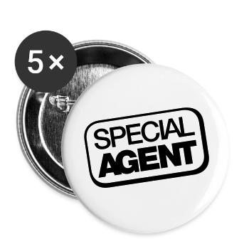 special_agent_ak1 - Lot de 5 grands badges (56 mm) - blanc - Devant