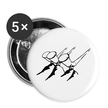Instrument à vent ALPHORN,corne,ALPES,de la musiqu - Lot de 5 grands badges (56 mm) - blanc - Devant