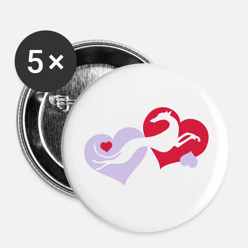 levrier_valentin2 - Buttons large 2.2''/56 mm (5-pack) - white