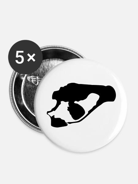 Senftenberger See - Buttons groß 56 mm (5er Pack) - Weiß