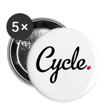 cycling - Buttons large 2.2''/56 mm (5-pack) - white - Front