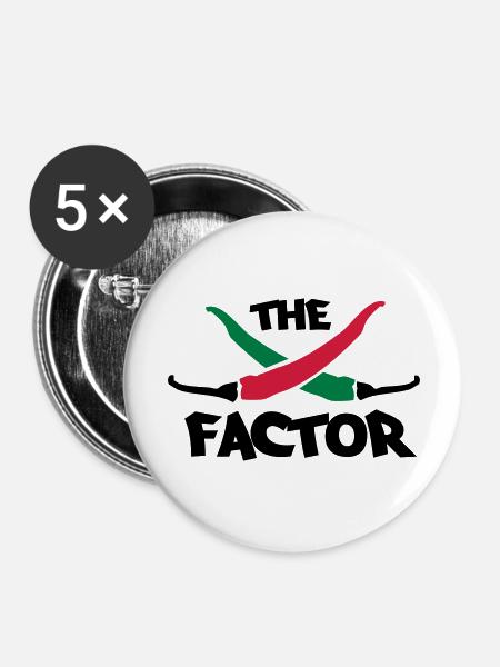 The chilli factor - Buttons large 2.2''/56 mm (5-pack) - white