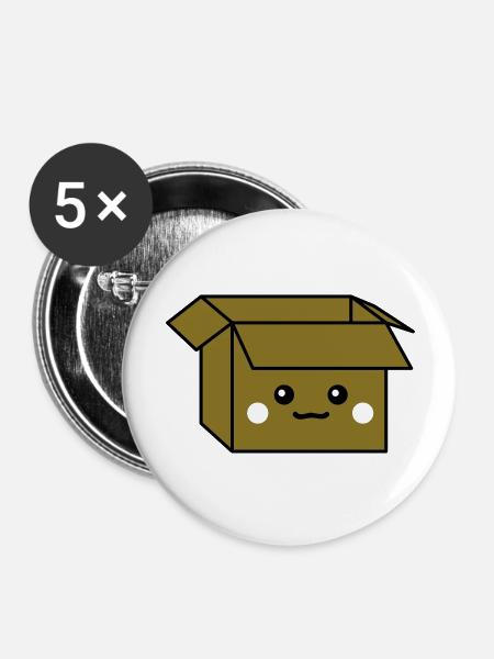 Cute Carton - Buttons groß 56 mm (5er Pack) - Weiß