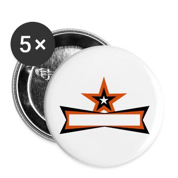 Star Frame - Buttons groß 56 mm (5er Pack) - Weiß - Vorne