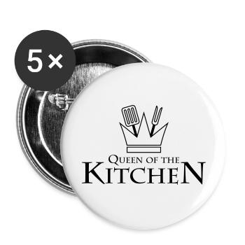 Queen Of The Kitchen - Buttons groß 56 mm (5er Pack) - Weiß - Vorne