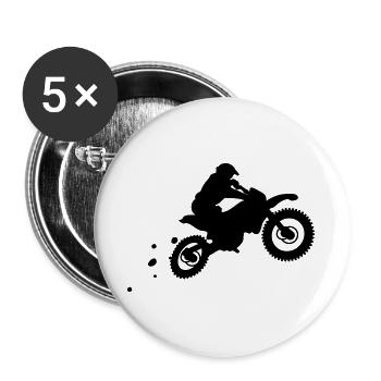 motor bike - Buttons large 2.2''/56 mm (5-pack) - white - Front
