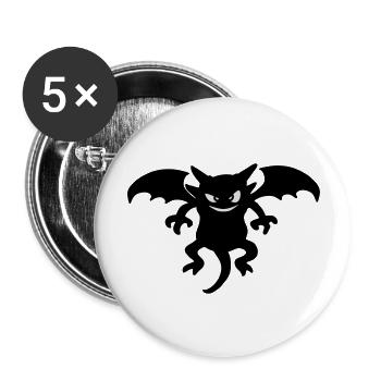 Teufel - Buttons groß 56 mm (5er Pack) - Weiß - Vorne