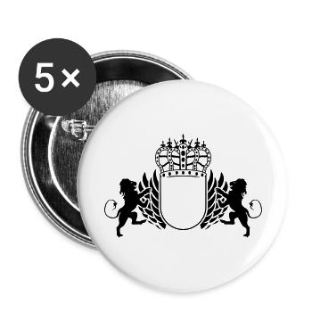 king - Buttons groß 56 mm (5er Pack) - Weiß - Vorne