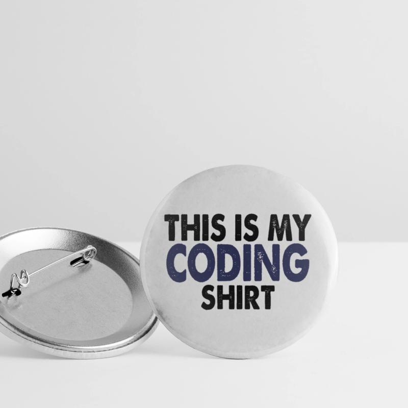 Coding Nerd Computer programmieren Buttons groß 56 mm (5er Pack)