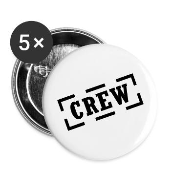 crew - Lot de 5 grands badges (56 mm) - blanc - Devant