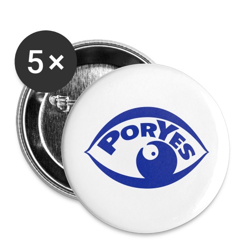 PorYes Award Logo - Buttons groß 56 mm (5er Pack)