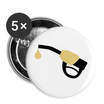 Zapfhahn - Buttons groß 56 mm (5er Pack) - Weiß - Vorne