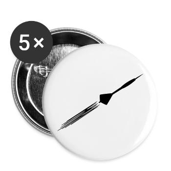 Darts - Buttons groß 56 mm (5er Pack) - Weiß - Vorne