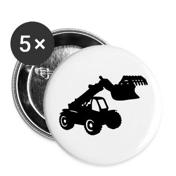 fork loader - Buttons large 2.2''/56 mm (5-pack) - white - Front