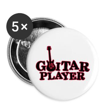 guitar_player_112013_a_2c - Buttons groß 56 mm (5er Pack) - Weiß - Vorne