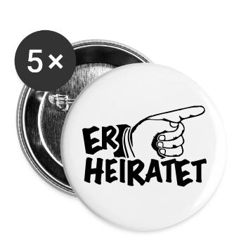er_heiratet_f1 - Buttons large 2.2''/56 mm (5-pack) - white - Front