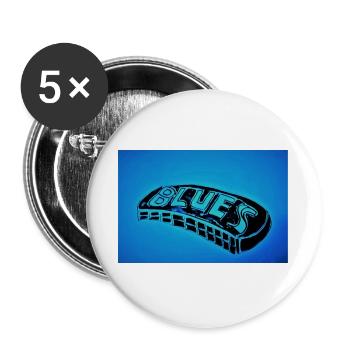 Blues harmonica horizontal - Buttons large 2.2''/56 mm (5-pack) - white - Front