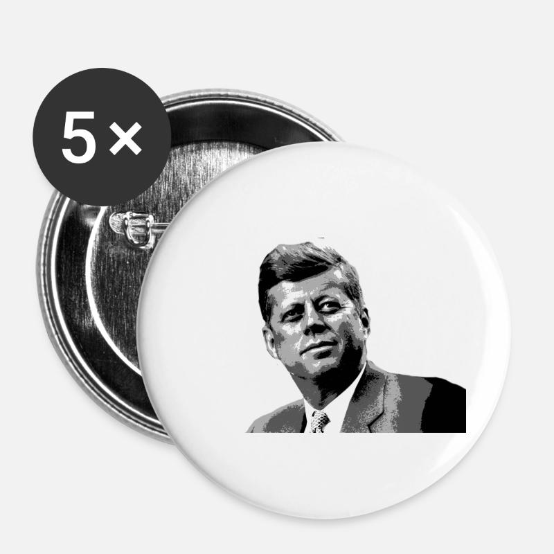 jfk - Buttons large 2.2''/56 mm (5-pack) - white