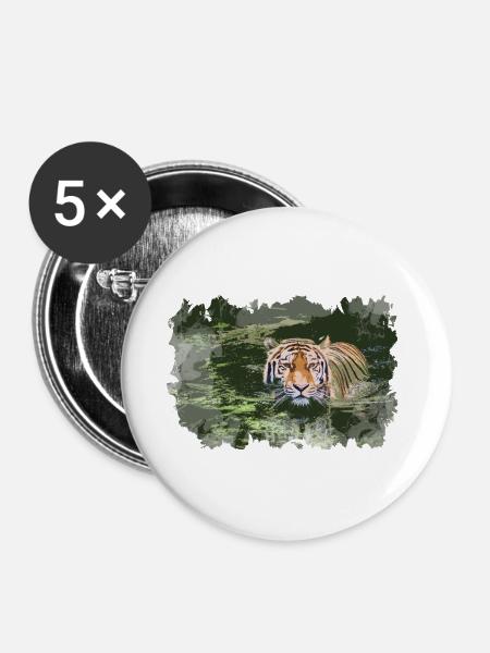 tiger - Buttons large 2.2''/56 mm (5-pack) - white