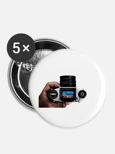 Kamera - Buttons groß 56 mm (5er Pack) - Weiß