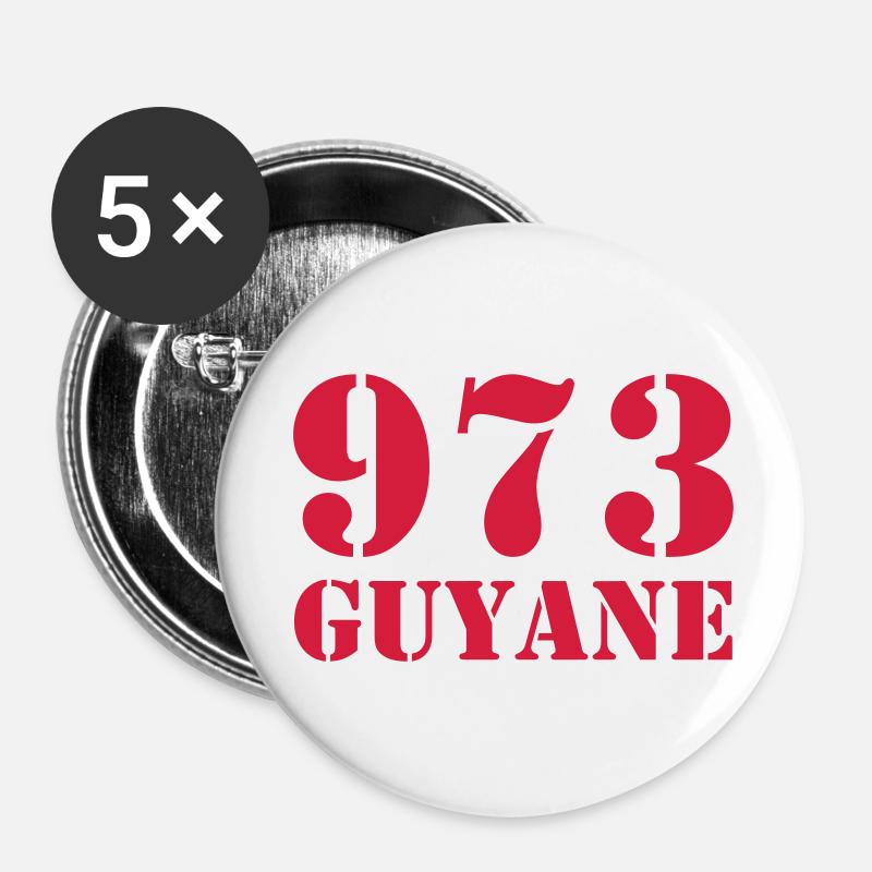 973 Guyane - Buttons large 2.2''/56 mm (5-pack) - white
