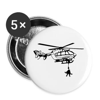 Dragon Securite Civile - Lot de 5 grands badges (56 mm) - blanc - Devant