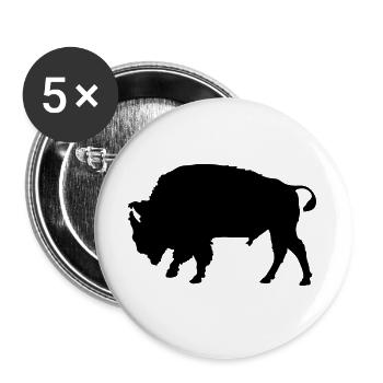Bison - Buttons groß 56 mm (5er Pack) - Weiß - Vorne