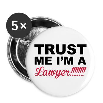 Lawyer - Buttons large 2.2''/56 mm (5-pack) - white - Front