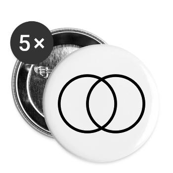 Vesica Piscis Galaxie Heilige Geometrie Evolution - Buttons groß 56 mm (5er Pack) - Weiß - Vorne
