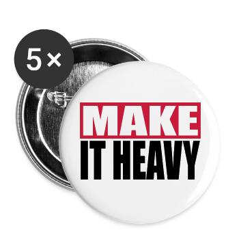 overtrain - Buttons groß 56 mm (5er Pack) - Weiß - Vorne