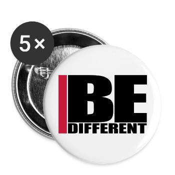 Cool Be Different Logo - Lot de 5 grands badges (56 mm) - blanc - Devant