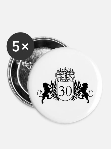 30 - Buttons groß 56 mm (5er Pack) - Weiß