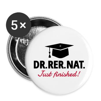 Docteur - Lot de 5 grands badges (56 mm) - blanc - Devant