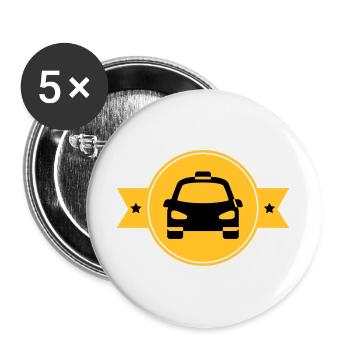 Taxi - Buttons large 2.2''/56 mm (5-pack) - white - Front