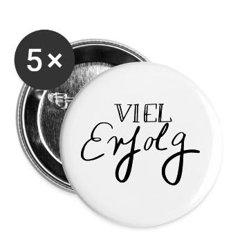 Viel Erfolg - Buttons large 2.2''/56 mm (5-pack) - white - Front