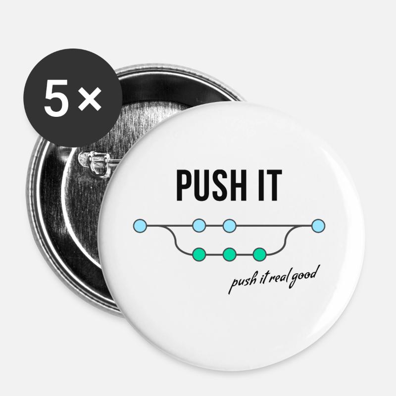 Push it - Buttons large 2.2''/56 mm (5-pack) - white