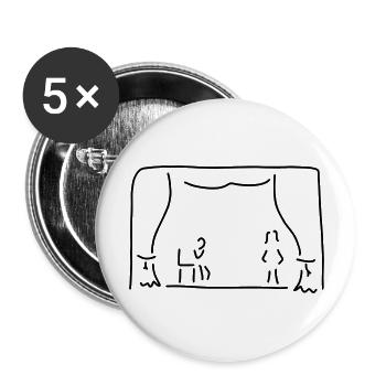 schauspieler im theater - Buttons groß 56 mm (5er Pack) - Weiß - Vorne