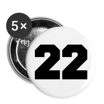 22 - Buttons groß 56 mm (5er Pack) - Weiß - Vorne