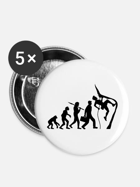 Klettern seil bergsteiger evolution - Buttons groß 56 mm (5er Pack) - Weiß
