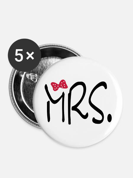 mrs - Buttons groß 56 mm (5er Pack) - Weiß