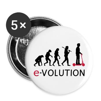 Evolution ElectroScooter eScooter ERoller - Buttons groß 56 mm (5er Pack) - Weiß - Vorne