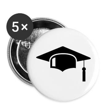 graduation - Buttons large 2.2''/56 mm (5-pack) - white - Front