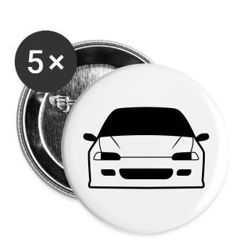 JDM Car eyes EG6 | T-shirts JDM - Buttons large 2.2''/56 mm (5-pack) - white - Front
