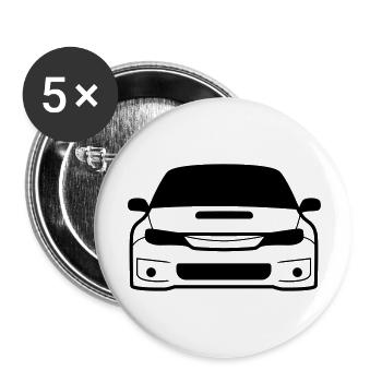 JDM Car eyes STI 4 | T-shirts JDM - Buttons large 2.2''/56 mm (5-pack) - white - Front