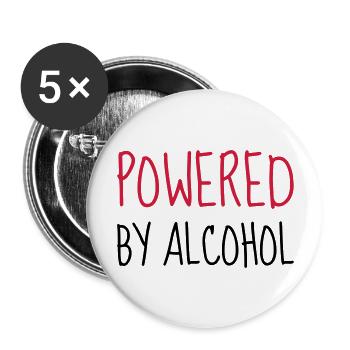 Alcohol - Drunk - Bier - Alkohol - Party - Humor - Buttons large 2.2''/56 mm (5-pack) - white - Front