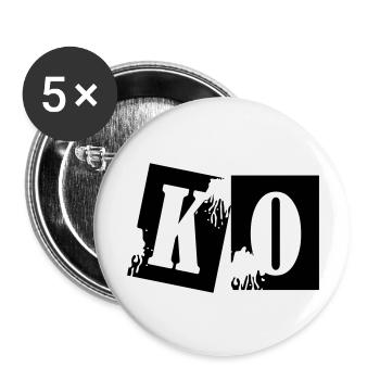 ko_boxing_01 - Lot de 5 grands badges (56 mm) - blanc - Devant