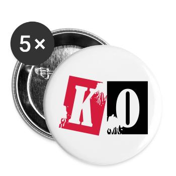 ko_boxing_02 - Lot de 5 grands badges (56 mm) - blanc - Devant
