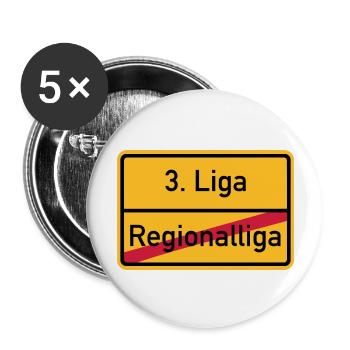 3. Liga - Buttons groß 56 mm (5er Pack) - Weiß - Vorne