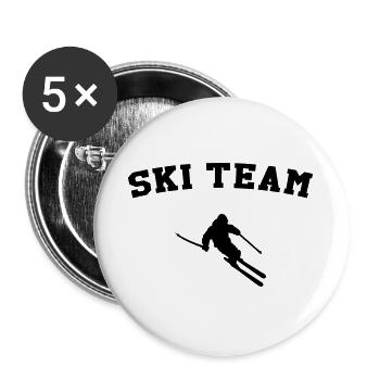 ski team - Buttons large 2.2''/56 mm (5-pack) - white - Front