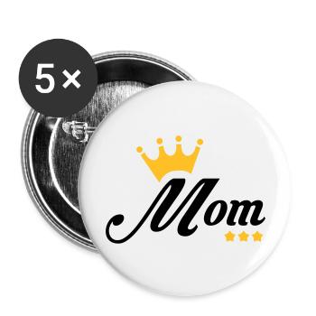 Mum / Mom / Baby / Mummy / Mother's day / Birth - Buttons large 2.2''/56 mm (5-pack) - white - Front